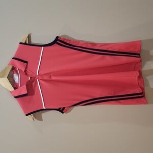 Callaway ladies sleeveless golf polo coral and navy blue size M EUC (worn once)